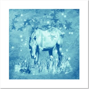 Horse in faerie lights Posters and Art